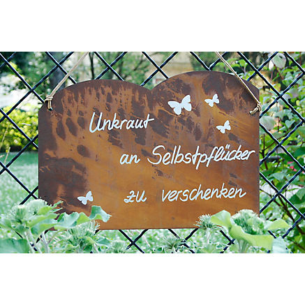 Schild Unkraut für Selbstpflücker Schild Unkraut für Selbstpflücker